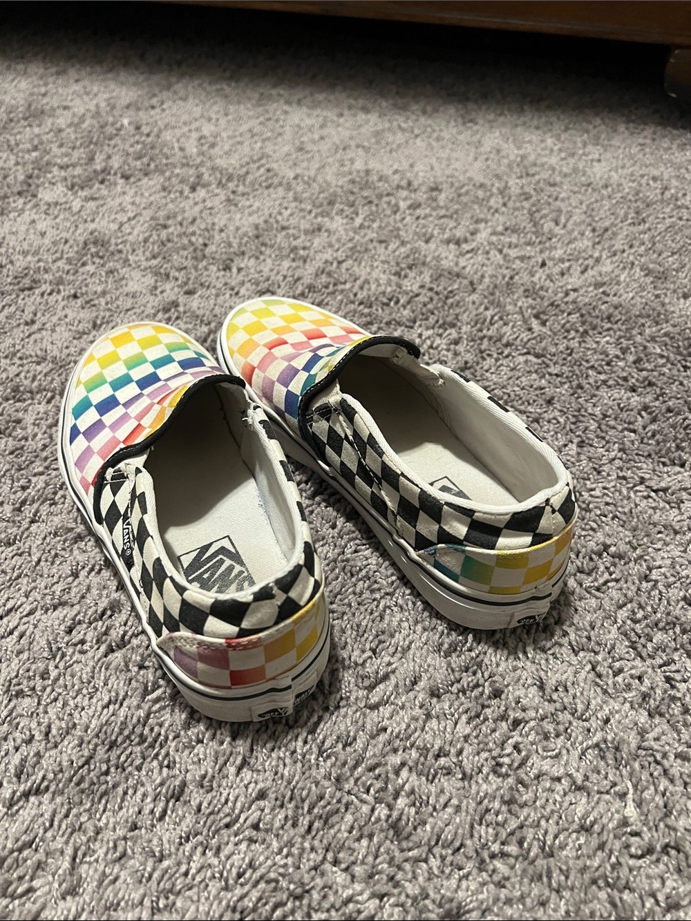 Vans Kids Rainbow Checkerboard Slip-On - Multicolor - Picture 3 of 3